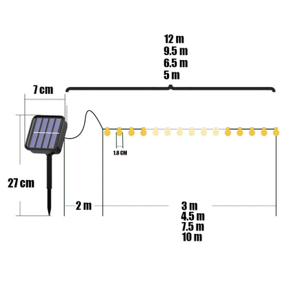 Solar Fairy String Lights for Outdoor & Garden