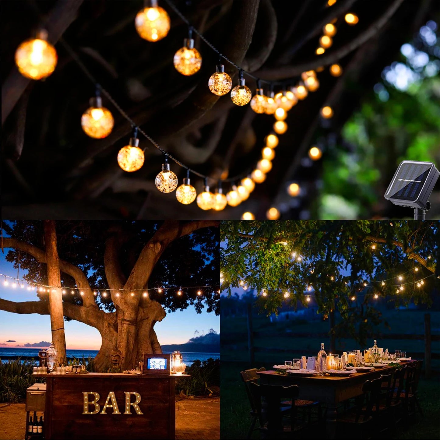 Solar Fairy String Lights for Outdoor & Garden