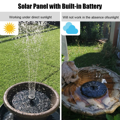 Solar Fountain Bird Bath