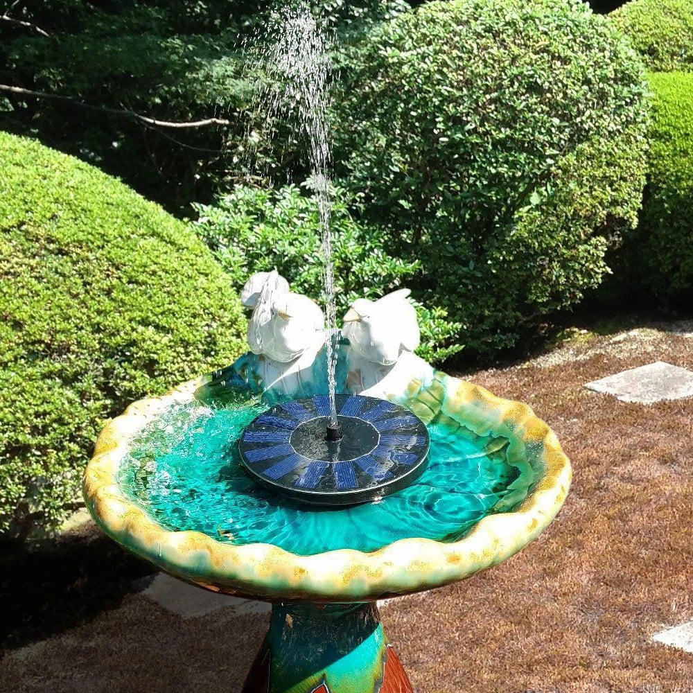 Solar Fountain Bird Bath